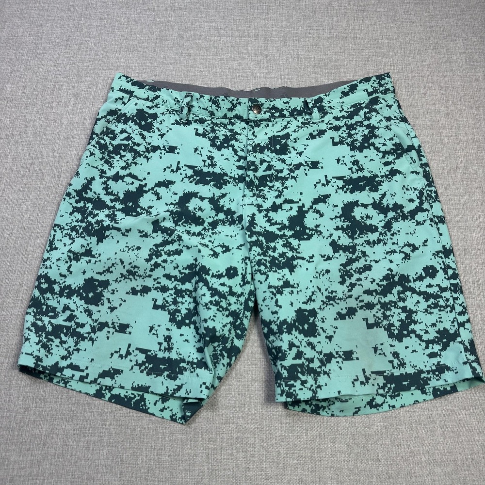 Adidas Performance Digital Camouflage Golf Shorts Mens 36 Green 9" Inseam